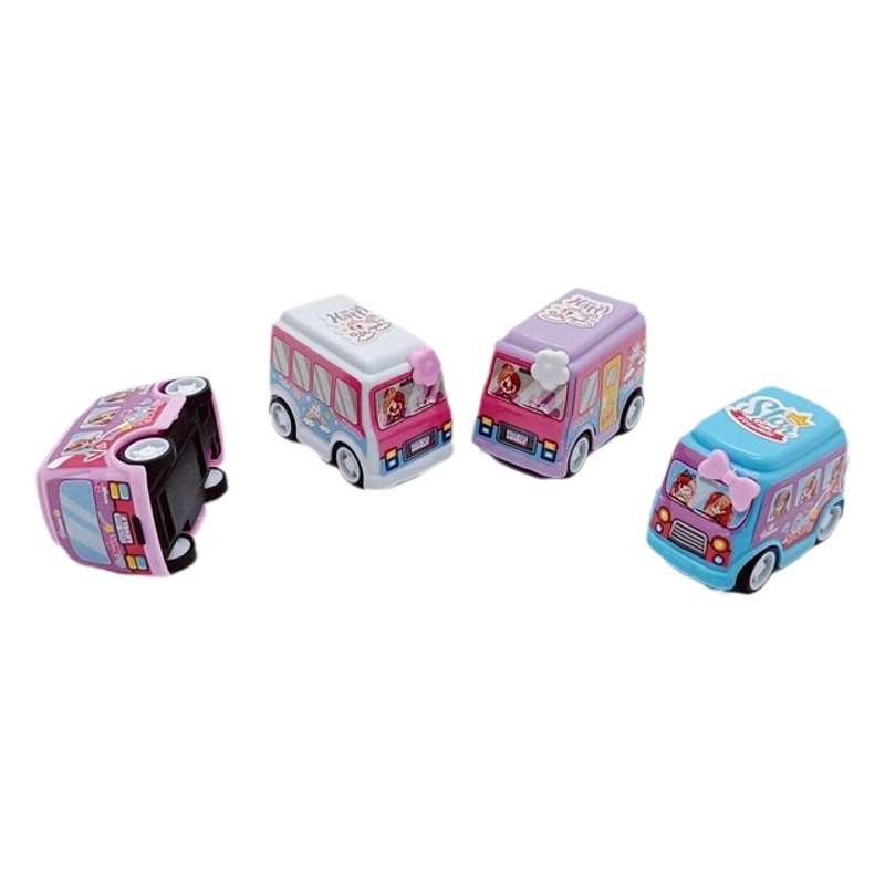 Yuejia игрушечная фабрика трансграничная мини-игрушка мультфильм Розовая серия Вытяните девушку скорой помощи микроавтобус 2 4 вида цветов