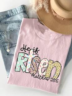 He is Risen Pink Circle Tee main image 0