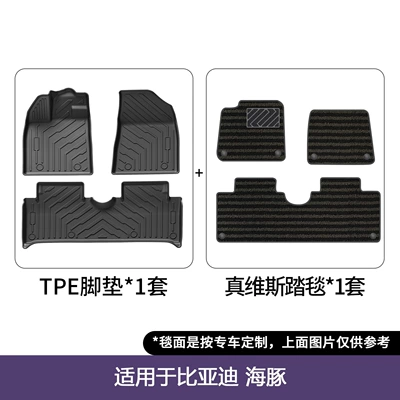 Modelə uyğun ayaqaltı Drive Floor Mats, Fully Environmentally - 21-25-byd-dolphin-double-layer-floor-mats-jeans-blanket