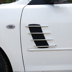 汽車鯊魚腮仿真出風口側風口引擎蓋裝飾進風口假風口車貼改裝用品