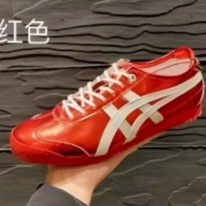 Putian Shoes High Quality Ghost Tiger Home Mexico 66 Glossy Casual Shoes Silver Gold Men's and Women's Sports Shoes