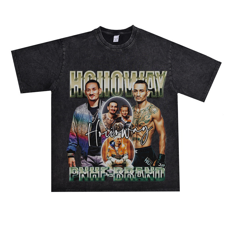 Max Holloway Max Holloway short sleeve MMA ultimate fighting UFC boxing Street T-shirt men