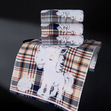 外贸无印风纱布毛巾 日单纯棉无捻卡通方巾儿童洗脸毛巾柔软吸水