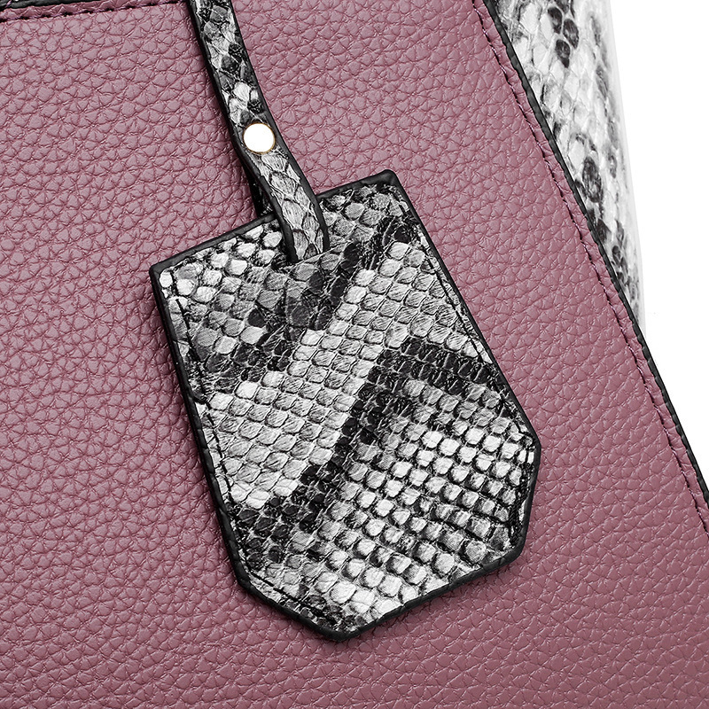 Black Retro Snakeskin Bag