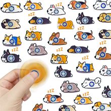 亚克力创意卡通狗狗柴犬柯基指尖陀螺卡通小陀螺解压玩具跨境批发