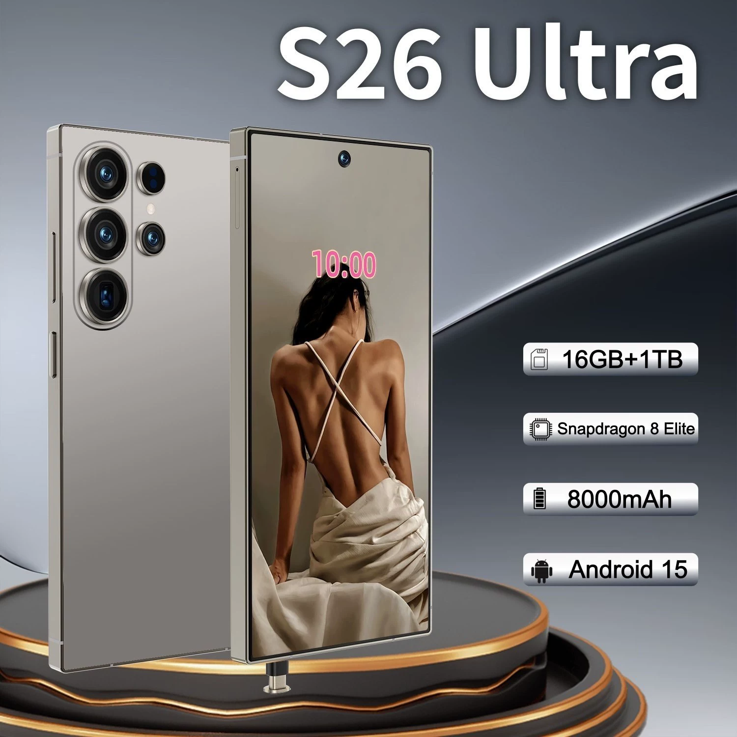 Экспортный смартфон S26 Ultra кросс‑бордерный смартфон Android с большим экраном 6.75HD встроенный стилус