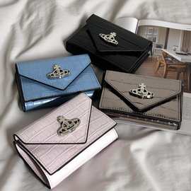 2025新款西太后钱包卡包零钱包土星鳄纹牛皮多卡位