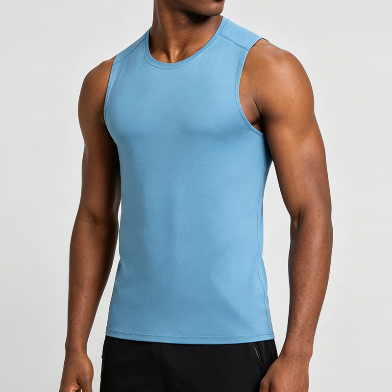 Summer New Sports Quick-Drying Vest Men's Moisture-Wicking Sleeveless Loose and Light Fitness Training Running Vest