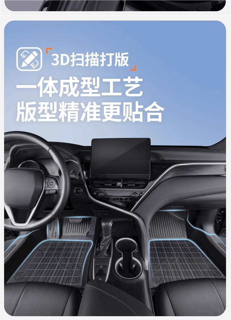 Full coverage TPE car floor mats, custom-fit for all models, suitable for both new and old cars