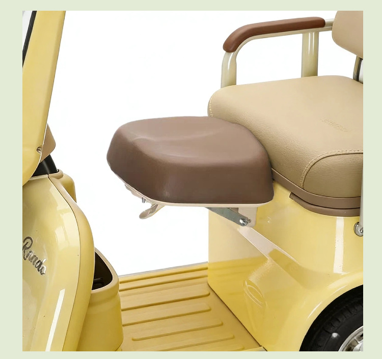 Electric Tricycle with Perforated Screw-On Folding Front-Mounted Child Seat for Kindergarten Students, Battery-Powered Safety Seat