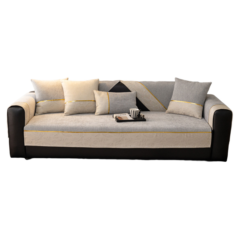 Luksuriøst skridsikkert sofabetræk i chenille nordisk stil_voghion.com