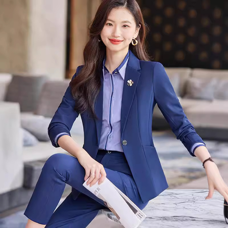Qigu Niang Professional Suit suit Work Clothes Hotel Front Desk Suit Formations College Students Interview Temperament Workwear Qigu Niang Professional Suit suit Work Clothes Hotel Front Desk Suit Formations College Students Interview Temperament Workwear