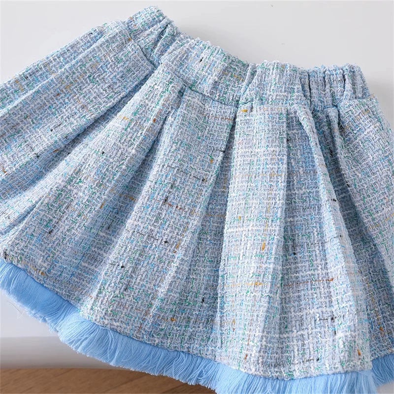 Осенний набор, модная куртка, pleated юбка, стиль Chanel, французский стиль, западный стиль