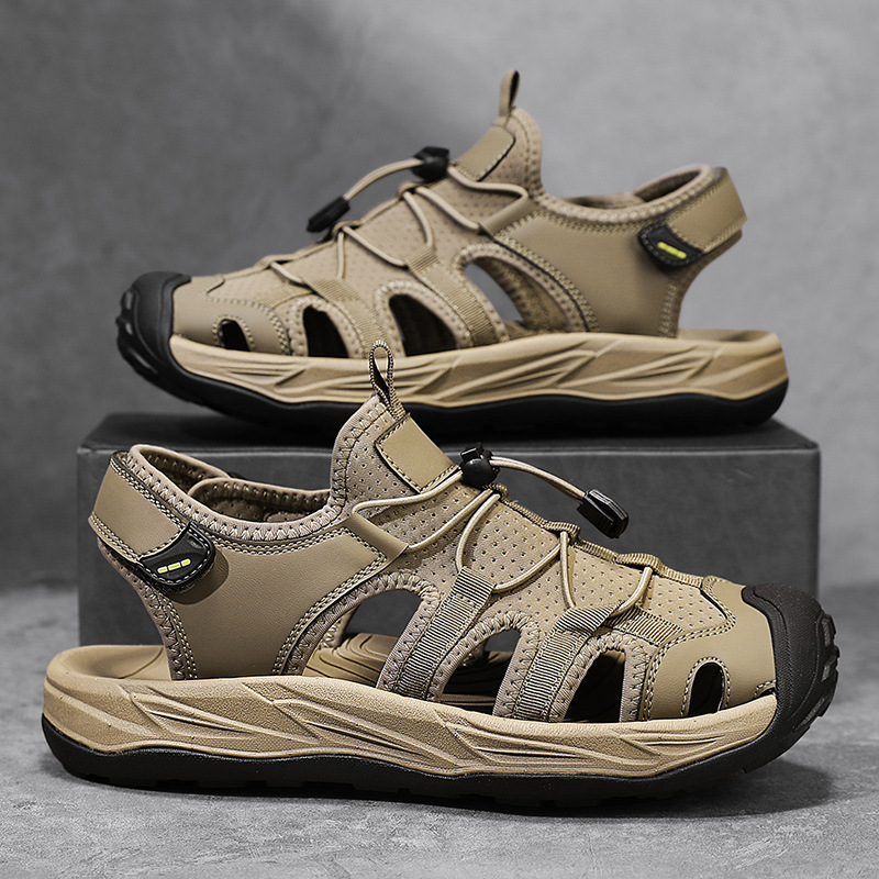 Baotou sandalias para hombres de verano transpirables al aire libre sandalias deportivas ociosas 2026 nuevos zapatos de playa para hombres de tamaño grande