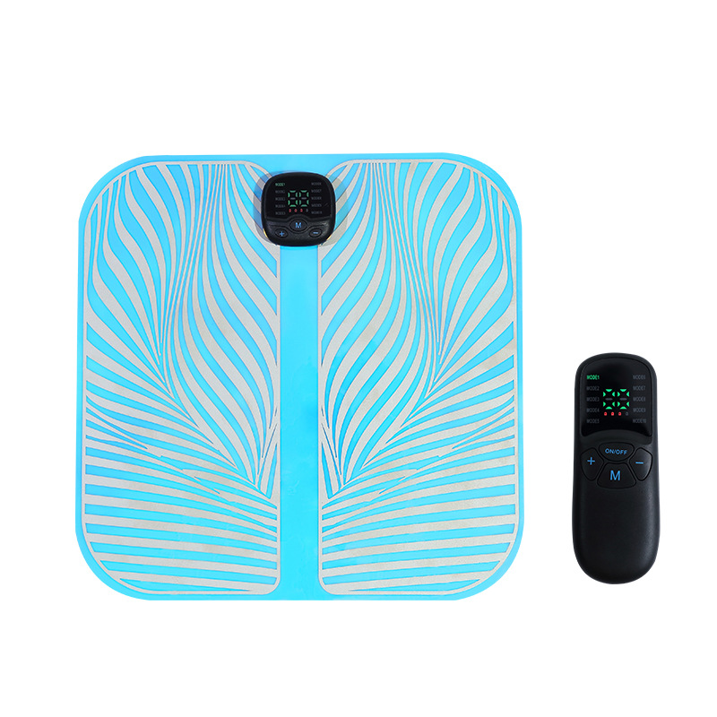 Nuevo Amazon colorido EMS pie almohadilla masajeador de pies almohadilla de masaje de pies aliviar la fatiga máquina de masaje de pies belleza de la pierna