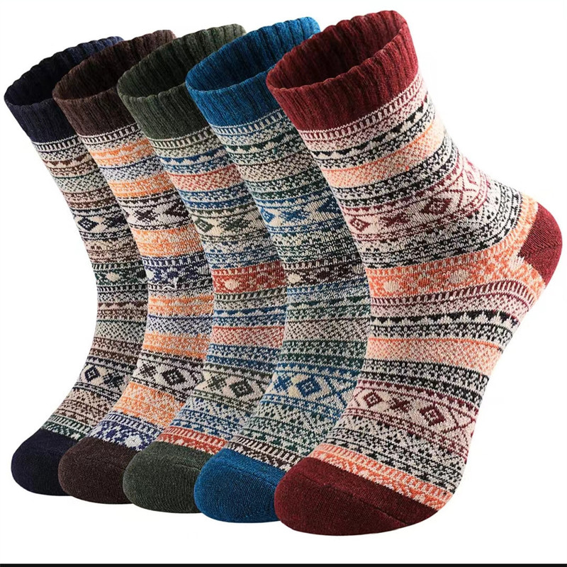 Men's Wool Socks Ethnic Crew Sailor Socks Knitted Warm Thick Socks Boat Socks Winter Gifts [Multiple Men's Wool Socks Ethnic Crew Sailor Socks Knitted Warm Thick Socks Boat Socks Winter Gifts [Multiple