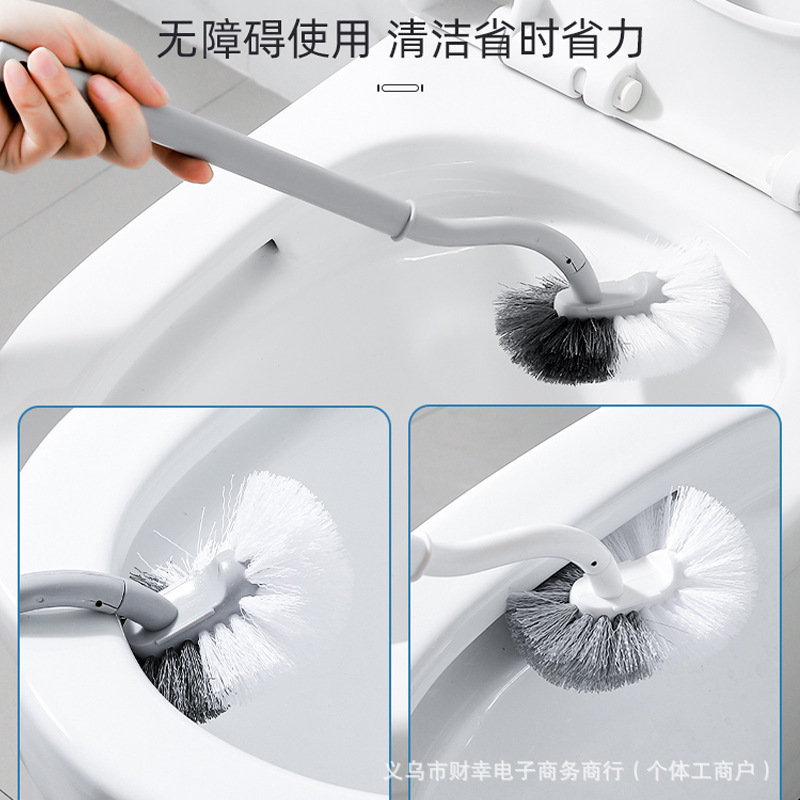 日本式トイレブラシ家庭用死角なしトイレブラシエルボトイレ壁掛け清潔ブラシ工場卸売り|undefined