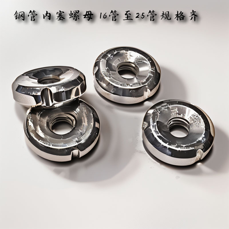 钢管内塞螺母碳钢冷镦三沟内套牙螺母钢管内塞焊接圆螺母规格齐全