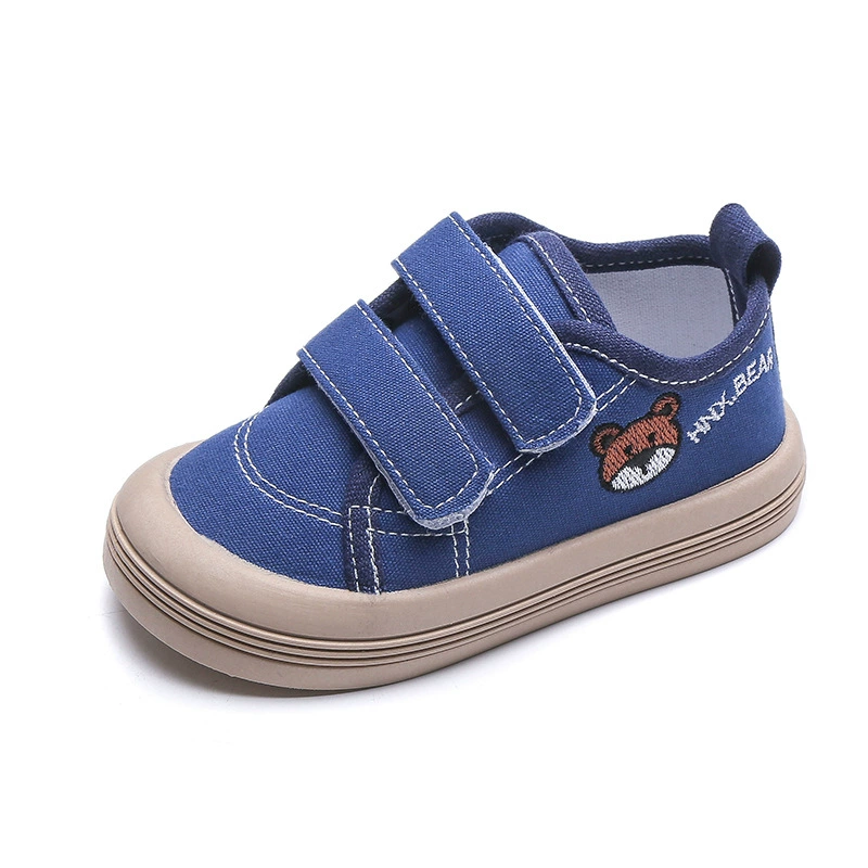 Children's shoes, cloth footwear, sneakers with velcro for early age indoor, wholesale, soft sole