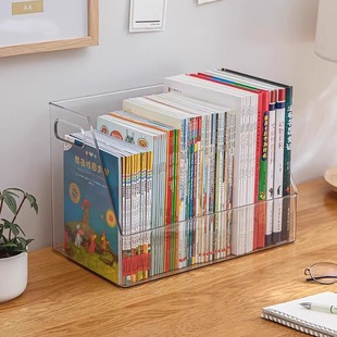 Desktop Bookshelf Desktop Storage Box Student Desk Picture Book Acrylic Transparent Storage Rack Book Book Frame Book Stand