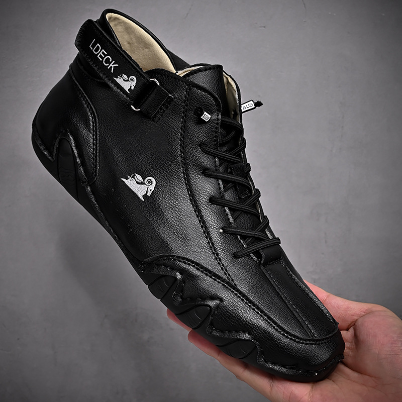 Title 8, Heren hoge katoenen schoenen casual fleece verd...