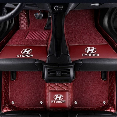 Modelə uyğun ayaqaltı — Elantra, ix25 all-inclusive car floor - famous-picture-with-car-logo-double-layer-red-red