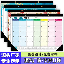 26-27年亚马逊跨境热销日历英文挂历国际假期日程计划记事本桌面