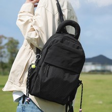 小型双肩包男女户外轻便多用途运动骑行背包时尚撞色平板休闲胸包