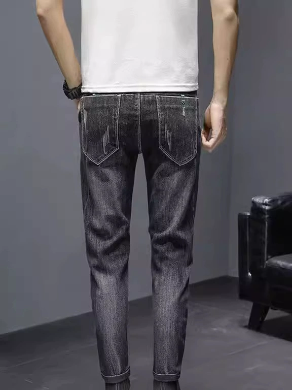 Summer autumn jeans, fitted thin elastic trousers