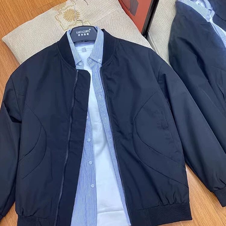 American-Style Pilot Jacket for Men, Spring and Autumn Baseball Jacket, Men's Outdoor Waterproof Softshell Jacket with a High-End Feel