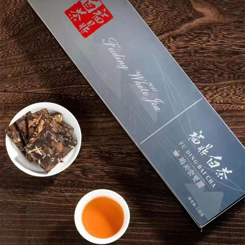 Fuding White Tea Old White Tea Biscuit Tea (Small Square Strips) Cigarette Box Packaging, 100g per Pack Live Stream E-commerce Tea