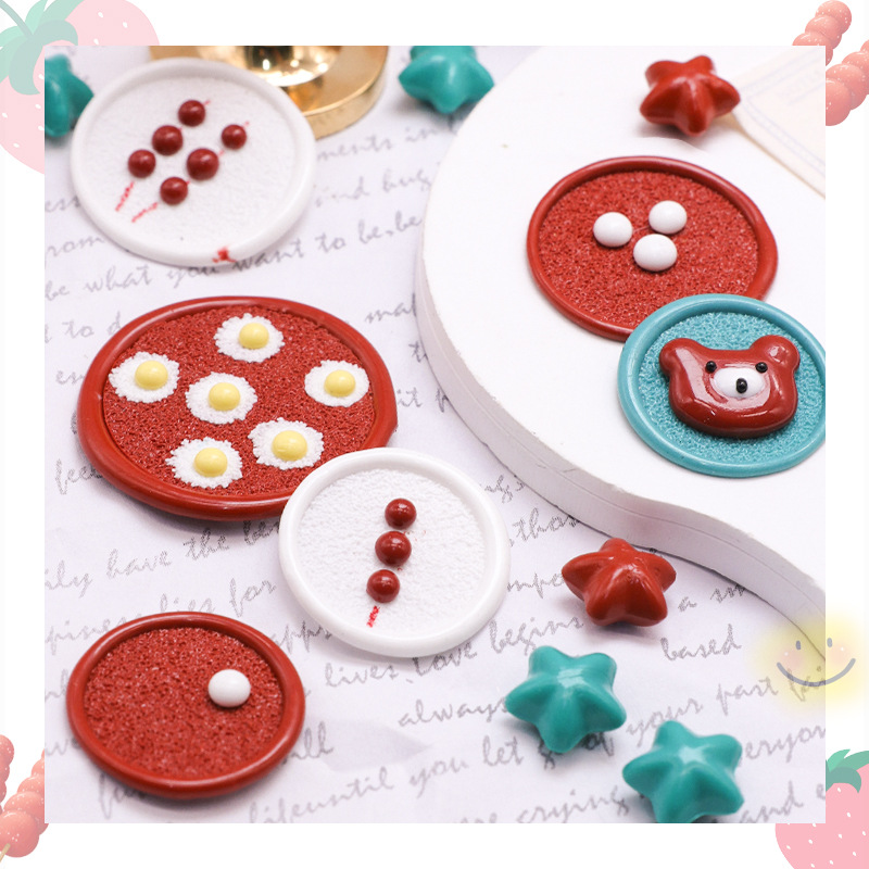 Cabeza de sello de pintura de fuego en blanco esmerilado redondo cuadrado en forma de cabeza de cobre en blanco decorativo flor seca sobre sellado