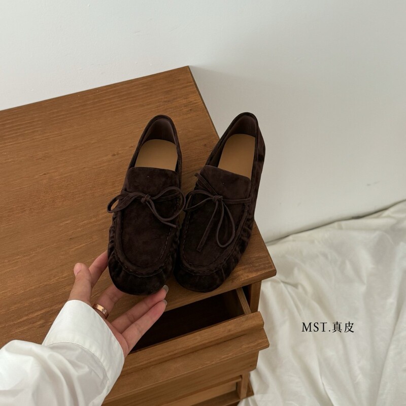 Mary Jane genuine leather 2026 spring new women's shoes, stiletto heel, mid-heel, fashion shoes, retro low-top shoes, bow, deep-cut single shoes Mary Jane genuine leather 2026 spring new women's shoes, stiletto heel, mid-heel, fashion shoes, retro low-top shoes, bow, deep-cut single shoes