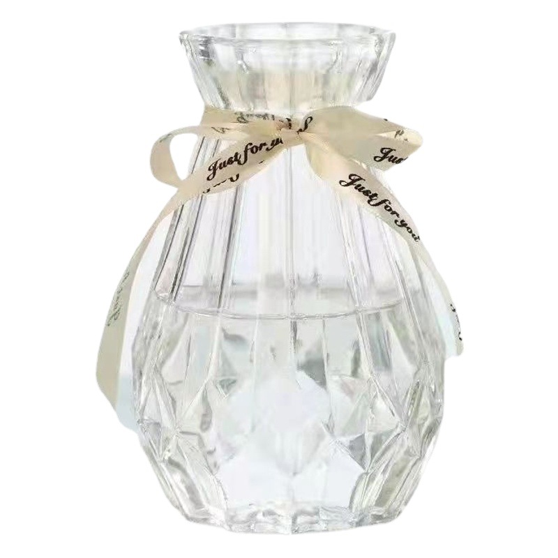 Florero de vidrio Flor al por mayor flor artificial hidropónico planta verde combinación ins estilo florero arreglo floral