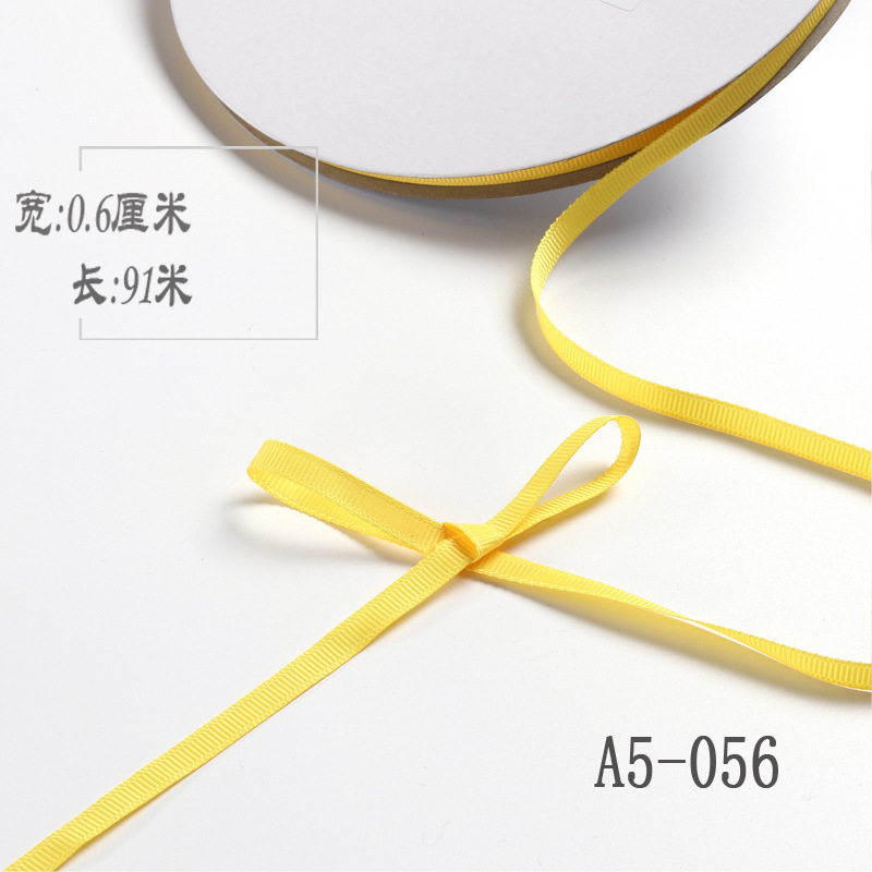 6mm de alta densidad costilla cinta DIY cinta colgante grano etiqueta marcador caja de regalo embalaje arco ropa hilo cinta