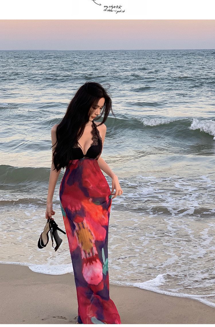 F6711 500K VÁY ĐẦM LIỀN THÂN NỮ SHETDT SEXY GỢI CẢM SEXY HỌA TIẾT HOA THỜI TRANG NỮ REN G01 SẢN PHẨM MỚI