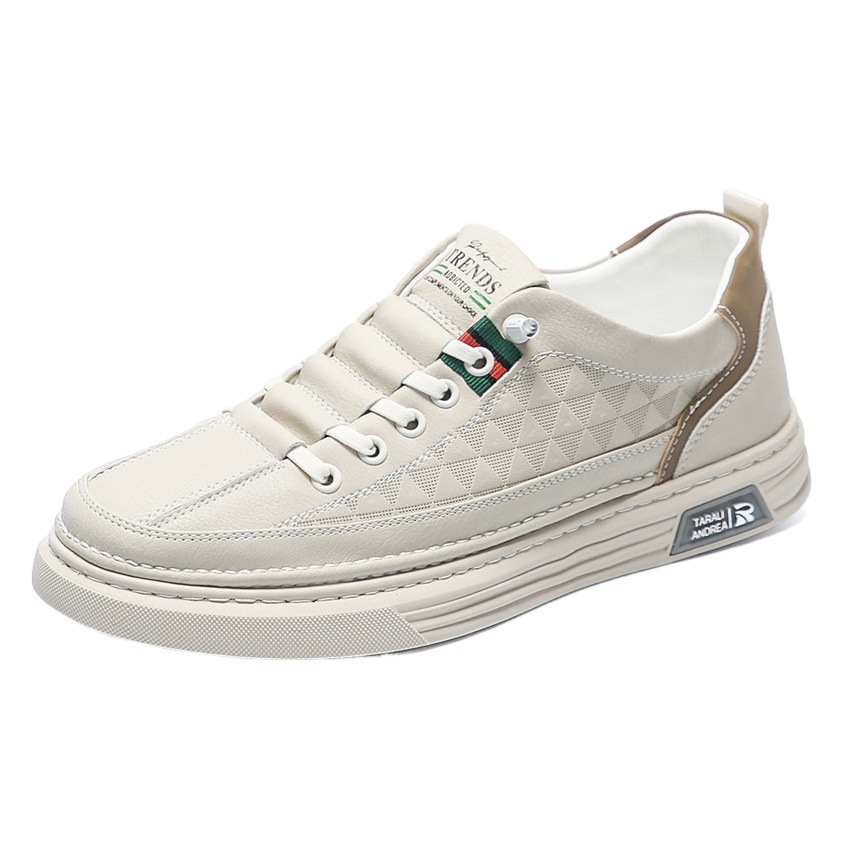 Nuevos zapatos de moda de otoño zapatillas de deporte casuales de los hombres zapatos blancos de fondo suave ligero estilo coreano moda diaria deportes zapatos para correr