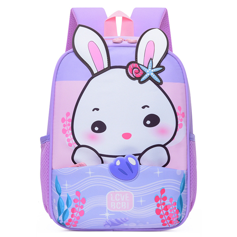 Mochila de jardín de infantes Cutie Little Bunny Mochila de niñas Capibala Mochila de dibujos animados para niños preescolares