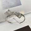 Silver metal accessory, small bracelet with bow, wholesale