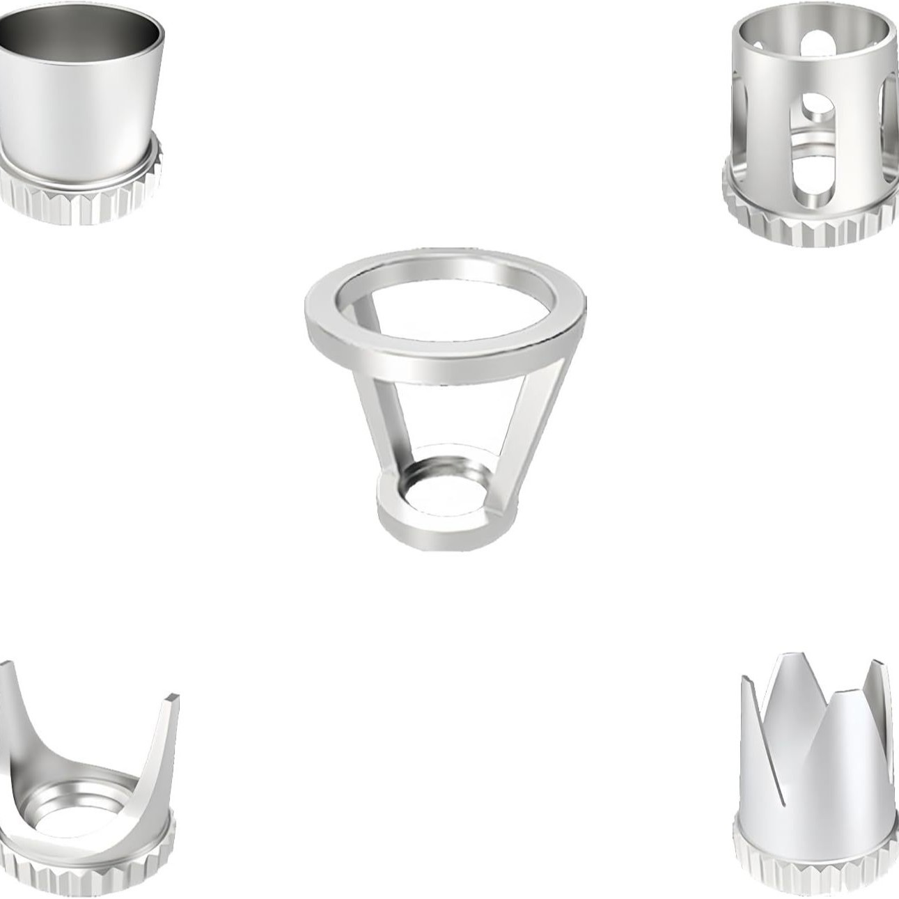 批发代发国内国产岩郡田士喷笔通用零件镂空帽皇冠帽定距战斧风帽