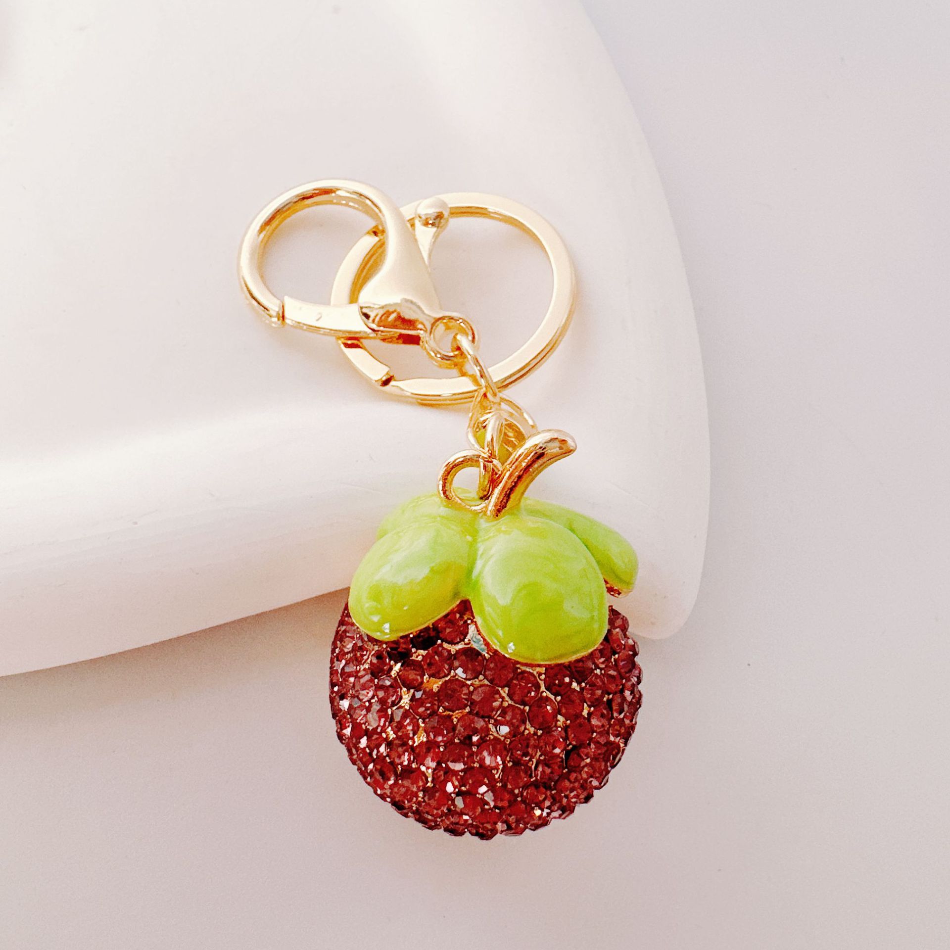 Alloy Material Cute Strawberry Alloy Women's Keychain