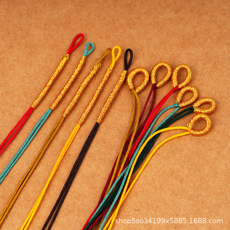 72 Gauge Braided Gold Wire Loop Pull Ring DIY Necklace Bracelet Lanyard Semi-Finished Jewelry Accessories Gold Coil