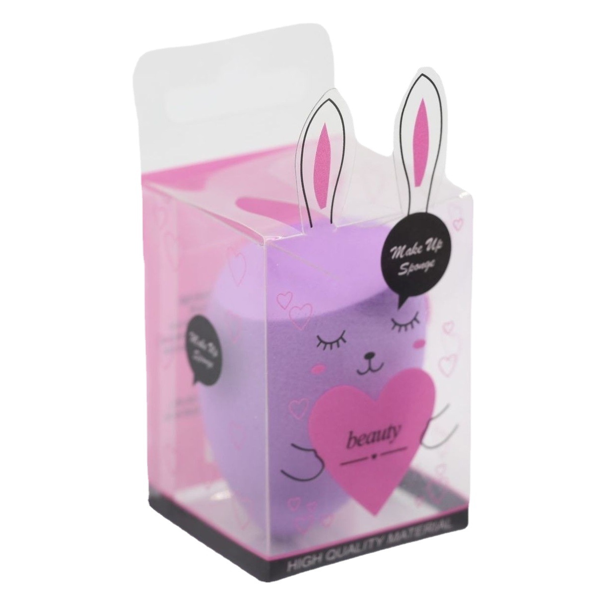 Caja de Almacenamiento Transparente para Esponjas de Maquillaje de PVC Plegable