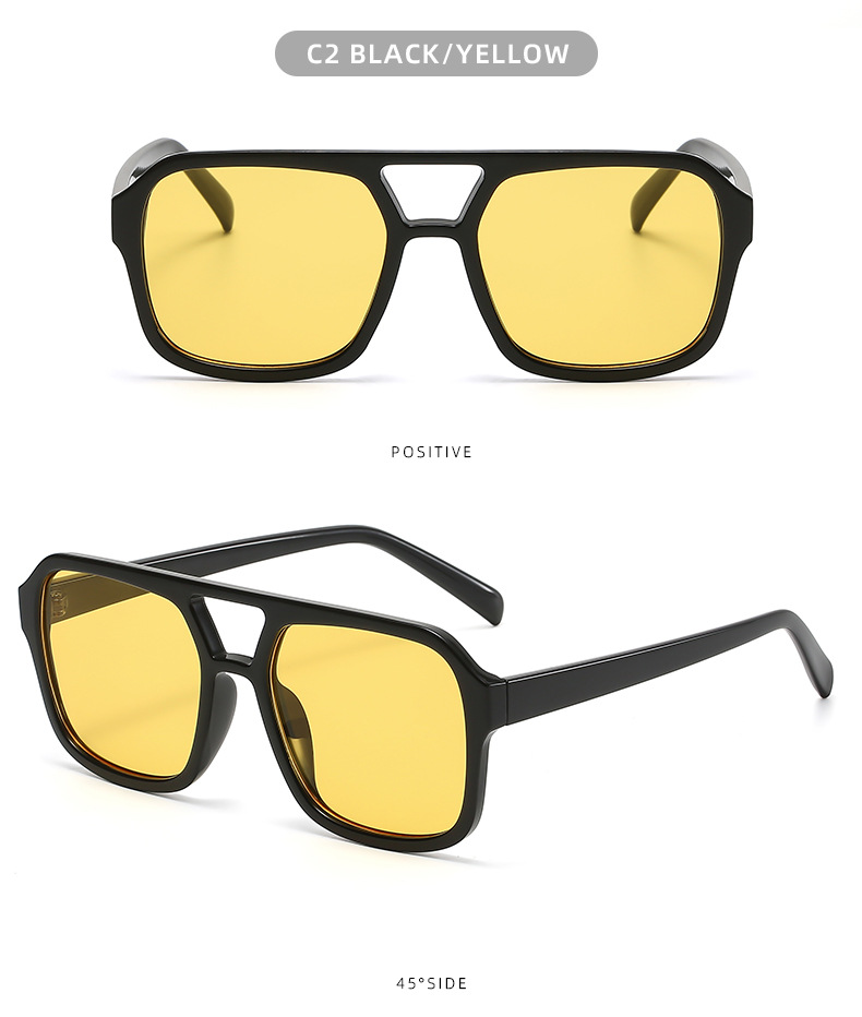 Women's Casual Fashion Sports Geometric Resin Square Full Frame Sunglasses display picture 3