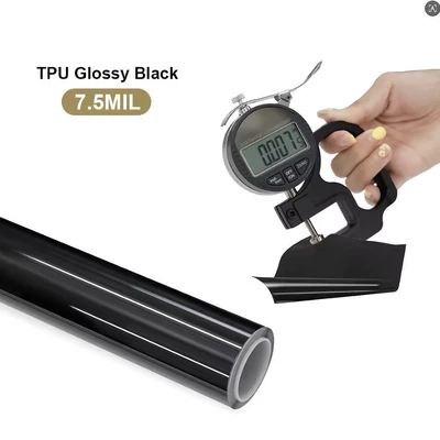 Car Color Change Film Tpu Piano Black Ppf Paint Protection Film Full Car Film Car Wrap Film Tpu Glossy Black Black Warrior (Auto Color Change Film) - tpu-glossy-black-width-152mlength-1m-loose-cutting