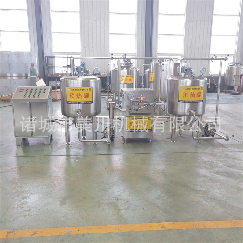 鲜榨橙汁饮料灌装生产线 椰果粒果汁饮料加工设备 小型板式杀菌机