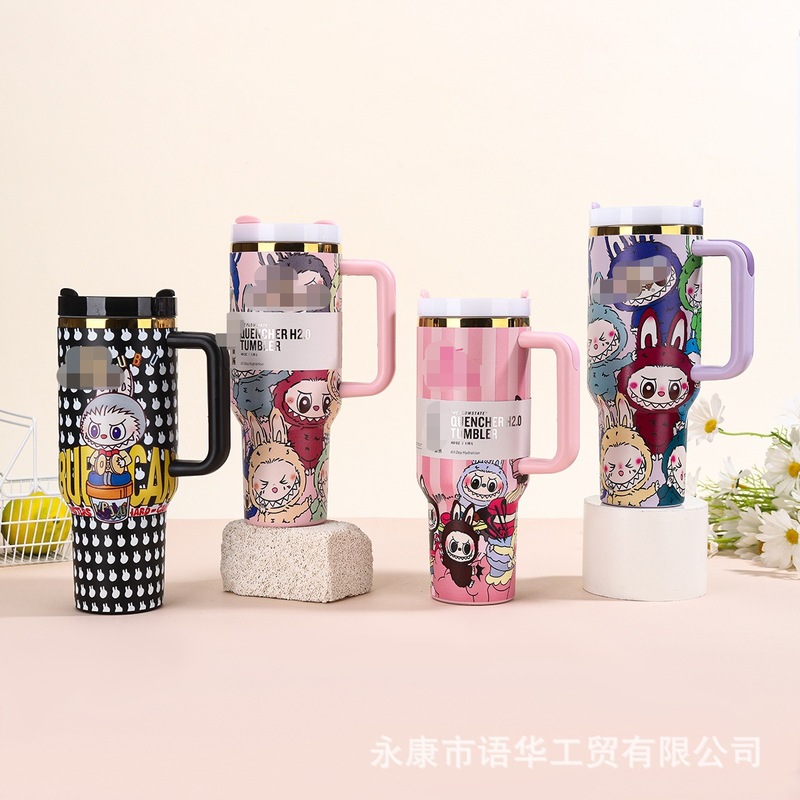 Amazon 新しいスタンレー 40 オンス アイスカップ 大容量 ステンレス鋼 断熱カップ かわいい ラブ バブ カーカップ|undefined