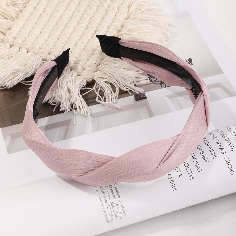 Korean Cloth Solid Color Headband display picture 4