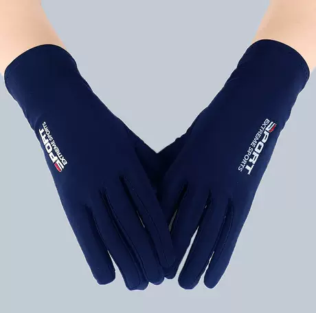 Men's Sports-Full Finger [Navy Blue]]