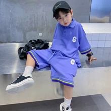 童装男童夏装POLO衫短袖套装夏季薄2025新款中大儿童夏款半袖帅气